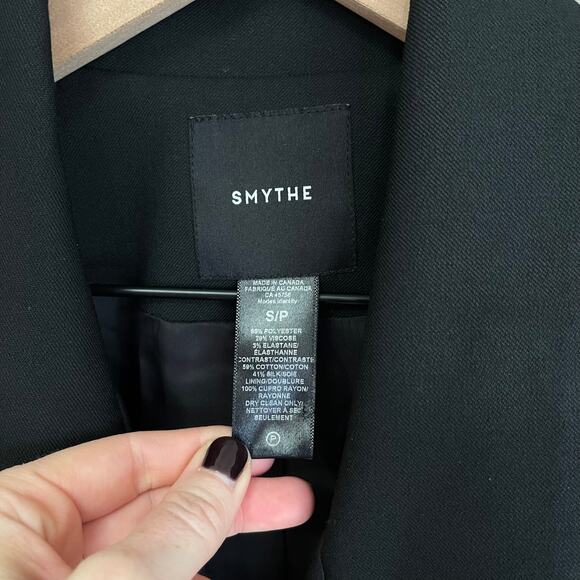 Smythe Oversized Double-Breasted Tux Blazer Black Size Small Oversized Chic Sexy - Picture 10 of 15